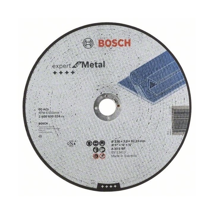 DISCO CORTE ACERO   9" (230MM) X 3 MM BOSCH 2608.600.324
