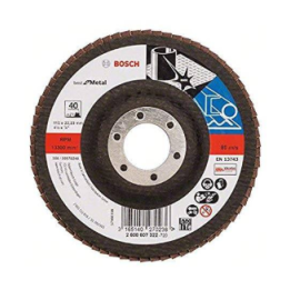 DISCO FLAP PLANA AC/INOX./HIERRO  4 1/2" GR. 40 BOSCH 2608.607.322