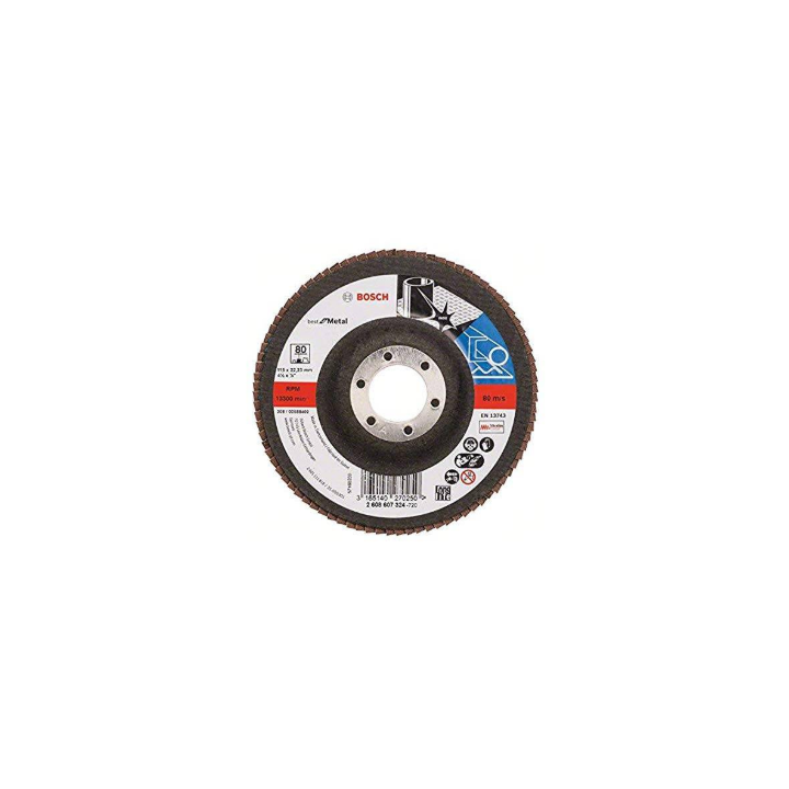 DISCO FLAP PLANA AC/INOX./HIERRO  4 1/2" GR. 80 BOSCH 2608.607.324