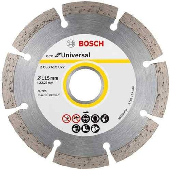 DISCO DIAMANTADO PROF. UPE SEGMENTADO (UNIV.) P/MAT. DE CONSTRUCCION  4 1/2" BOSCH 2608.615.027