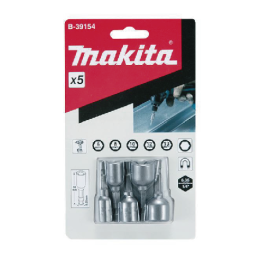 JUEGO DE GUIAS MAGNETICAS AUTOPERFORANTES X 5 PZAS (6,8,10,12,13 MM) MAKITA B-39154