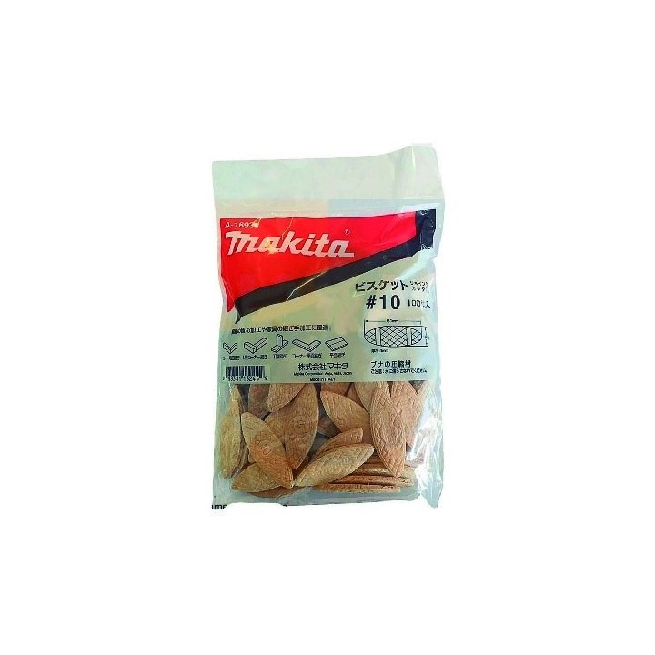 TARUGO PLANO (GALLETA) TIPO # 10  54 X 19.5 MM (CJA X 100 PZAS) MAKITA A-16938