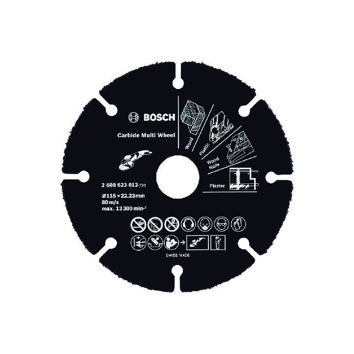 DISCO CORTE MADERA P/AMOLADORA 4 1/2" (115MM) X 1.2 MM BOSCH 2608.623.012