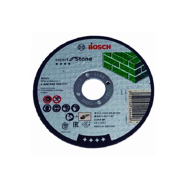 DISCO ABRASIVO DE CORTE EXPERT FORSTOW 4 1/2" (115MM) X 2.5 MM BOSCH 2608.600.320