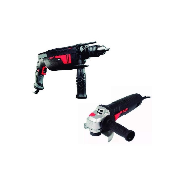 TALADRO PERCUTOR SKIL MOD. 6060 DE 1/2" 700W + ESMERIL ANGULAR SKIL MOD. 9004 DE 4.5" 830W 0615.A00.0LP